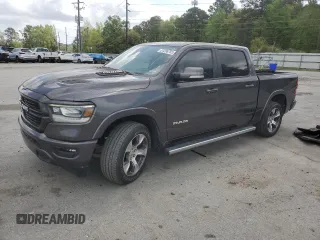 2021 Ram 1500 Laramie with VIN 1C6RREJTXMN750850, listed as a Copart auction lot 51296755 with 36,288 mi miles and Salvage title. Bid and sale history available at DreamBid. Image 1.
