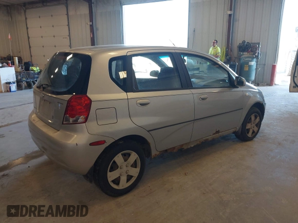 2006 Chevrolet Aveo LS with VIN KL1TD66616B565264, listed as a IAAI auction lot 42120710 with 150,638 mi miles and . Bid and sale history available at DreamBid. Image 4.
