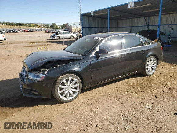 2013 Audi A4 Prestige with VIN WAUKFAFL2DA181758, listed as a Copart auction lot 76273414 with 106,684 mi miles and Salvage Title. Bid and sale history available at carsss.com. Image 1.