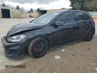 2020 Volkswagen Golf GTI S with VIN 3VW5T7AU6LM002681, listed as a Copart auction lot 47437755 with 36,630 mi miles and Salvage Title. Bid and sale history available at carsss.com. Image 1.