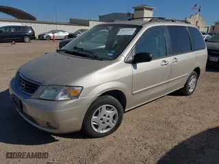 2001 Mazda MPV DX with VIN JM3LW28G710206403, listed as a IAAI auction lot 41973136 with 143,686 mi miles. Bid and sale history available at carsss.com. Image 2.