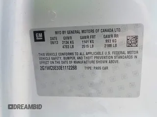 2014 Chevrolet Impala LTZ с VIN 2G1WC5E30E1112268, выставлен на аукционе IAAI как лот 42515996 с пробегом 188 271 миль миль и . История ставок и продаж доступна на DreamBid. Изображение 9.