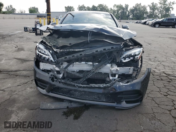 2020 Mercedes-Benz C 300 with VIN W1KWF8DBXLR592547, listed as a Copart auction lot 59551835 with 73,047 mi miles and Salvage title. Bid and sale history available at DreamBid. Image 5.