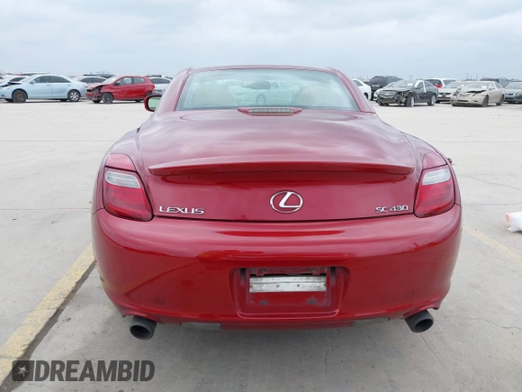 2009 Lexus SC 430 with VIN JTHFN45Y299020940, listed as a IAAI auction lot 41696619 with 90,044 mi miles and . Bid and sale history available at DreamBid. Image 16.
