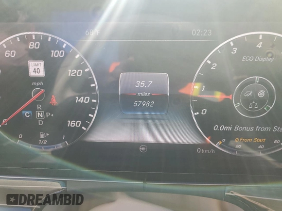 2018 Mercedes-Benz E-Class E 400 with VIN WDD1K6FB6JF039951, listed as a Copart auction lot 41745665 with 57,982 mi miles and Salvage Title. Bid and sale history available at carsss.com. Image 9.