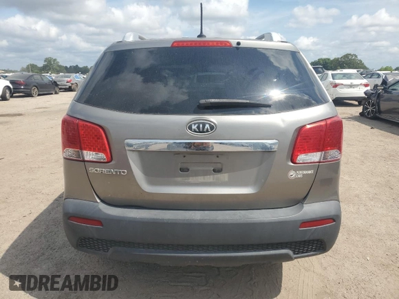 2011 Kia Sorento LX with VIN 5XYKT4A27BG048986, listed as a Copart auction lot 54908385 with 158,698 mi miles and Salvage Title. Bid and sale history available at DreamBid. Image 6.