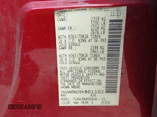 2014 Nissan Xterra S z VIN 5N1AN0NU2EN801102, wystawiony jako IAAI lot #41897456 z przebiegiem 213 620 mil mil oraz . Historia ofert i sprzedaży dostępna na DreamBid. Obrazek 9.