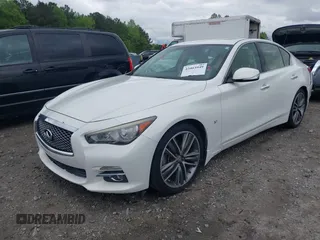2014 Infiniti Q50 Premium with VIN JN1BV7AP3EM674807, listed as a IAAI auction lot 42003949 with 138,454 mi miles. Bid and sale history available at carsss.com. Image 17.