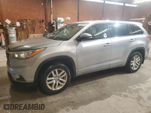2015 Toyota Highlander LE z VIN 5TDBKRFHXFS217825, wystawiony jako Copart lot #57860765 z przebiegiem 221 930 mil mil oraz Szkoda całkowita • Salvage title. Historia ofert i sprzedaży dostępna na DreamBid. Obrazek 1.