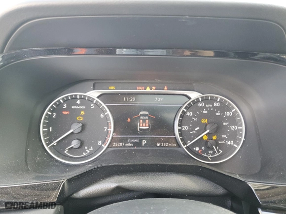 2024 Nissan Pathfinder SL with VIN 5N1DR3CB4RC242402, listed as a Copart auction lot 43834655 with 25,287 mi miles and Salvage Title. Bid and sale history available at carsss.com. Image 9.