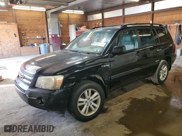 2006 Toyota Highlander Hybrid with VIN JTEEW21A660022144, listed as a Copart auction lot 61107454 with 158,947 mi miles and Salvage Title. Bid and sale history available at carsss.com. Image 1.