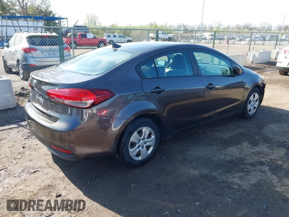 2017 Kia Forte LX with VIN 3KPFK4A7XHE156816, listed as a IAAI auction lot 41974501 with 153,606 mi miles. Bid and sale history available at carsss.com. Image 4.