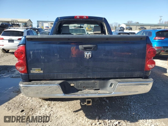 2007 Dodge 1500 SLT with VIN 1D7HA16P87J593935, listed as a Copart auction lot 43614995 with 147,403 mi miles and Clean Title. Bid and sale history available at DreamBid. Image 6.