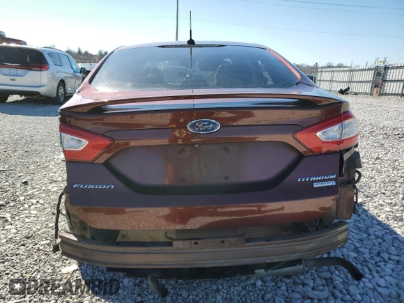2015 Ford Fusion Titanium with VIN 3FA6P0K98FR180635, listed as a Copart auction lot 46779245 with 124,691 mi miles and Salvage Title. Bid and sale history available at carsss.com. Image 6.