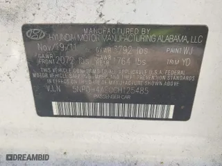 2012 Hyundai Elantra Limited with VIN 5NPDH4AE0CH125485, listed as a IAAI auction lot 42035576 with 156,699 mi miles. Bid and sale history available at carsss.com. Image 9.