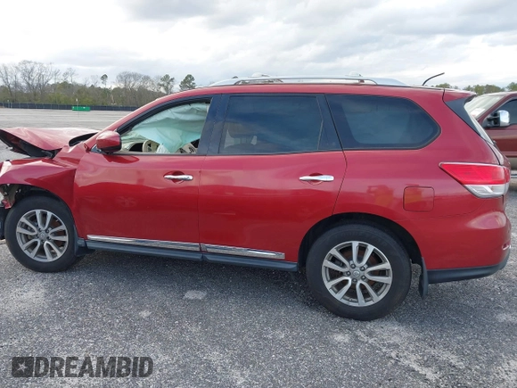 2015 Nissan Pathfinder SV with VIN 5N1AR2MN9FC625169, listed as a IAAI auction lot 40940937 with 68,555 mi miles and . Bid and sale history available at DreamBid. Image 14.