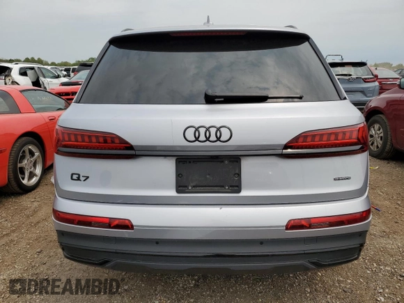 2022 Audi Q7 Premium Plus with VIN WA1LXBF71ND006313, listed as a Copart auction lot 58564665 with 35,938 mi miles and Salvage title. Bid and sale history available at DreamBid. Image 6.