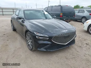 2023 Genesis G70 2.0T with VIN KMTG34TA9PU132552, listed as a IAAI auction lot 42047048 with 39,111 mi miles. Bid and sale history available at carsss.com. Image 1.
