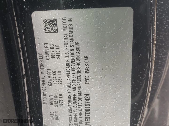 2013 Cadillac CTS Coupe Performance with VIN 1G6DJ1E37D0167424, listed as a Copart auction lot 74080184 with 136,621 mi miles and Salvage Title. Bid and sale history available at carsss.com. Image 12.