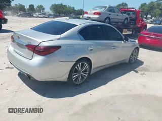 2018 Infiniti Q50 Luxe with VIN JN1EV7AP7JM358611, listed as a IAAI auction lot 42579521 with 102,922 mi miles and . Bid and sale history available at DreamBid. Image 4.