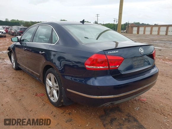 2014 Volkswagen Passat TDI SEL Premium with VIN 1VWCN7A36EC054891, listed as a IAAI auction lot 41964556 with 120,658 mi miles. Bid and sale history available at carsss.com. Image 3.