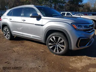 2022 Volkswagen Atlas Cross Sport 3.6L V6 SEL Premium R-Line with VIN 1V2FE2CA4NC218765, listed as a IAAI auction lot 41103593 with 42,008 mi miles. Bid and sale history available at carsss.com. Image 1.