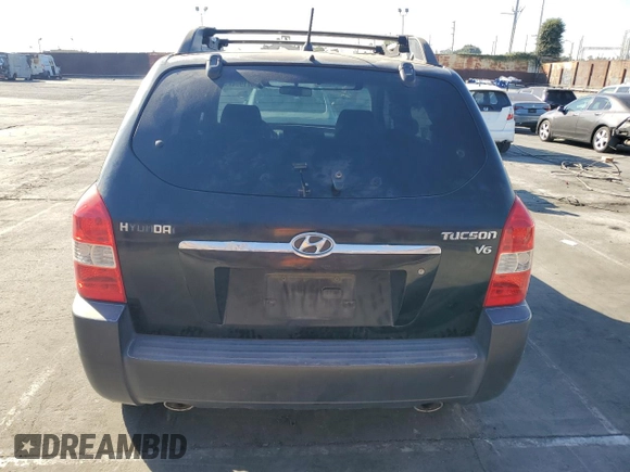 2007 Hyundai Tucson SE with VIN KM8JN12DX7U633017, listed as a Copart auction lot 77671904 with 257,367 mi miles and Clean Title. Bid and sale history available at carsss.com. Image 6.