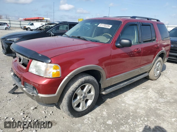2003 Ford Explorer Eddie Bauer z VIN 1FMZU74E93ZA12427, wystawiony jako Copart lot #51170225 z przebiegiem 279 730 mil mil oraz Szkoda całkowita • Salvage title. Historia ofert i sprzedaży dostępna na DreamBid. Obrazek 1.