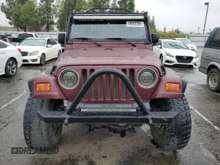 2001 Jeep Wrangler SE with VIN 1J4FA29P61P303287, listed as a Copart auction lot 48583385 with 162,447 mi miles and Salvage Title. Bid and sale history available at carsss.com. Image 5.