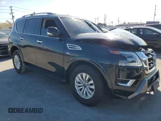 2021 Nissan Armada SV with VIN JN8AY2AD5M9661829, listed as a Copart auction lot 44217485 with 91,246 mi miles and Clean Title. Bid and sale history available at carsss.com. Image 4.