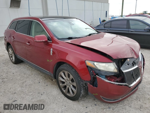 2013 Lincoln MKT with VIN 2LMHJ5FK1DBL51848, listed as a Copart auction lot 41604715 with 262,940 mi miles and Salvage Title. Bid and sale history available at DreamBid. Image 4.