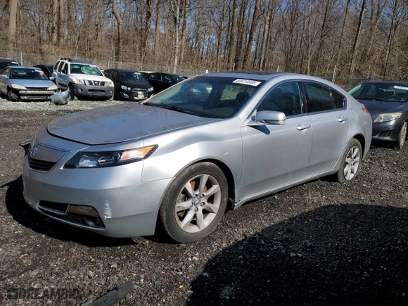 2013 Acura TL Tech with VIN 19UUA8F50DA017026, listed as a Copart auction lot 50014685 with NaN miles and Salvage Title. Bid and sale history available at carsss.com. Image 1.