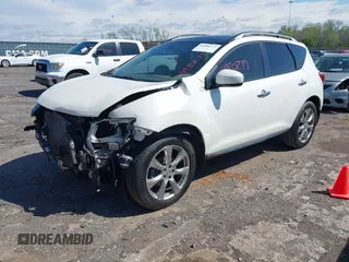 2013 Nissan Murano LE with VIN JN8AZ1MU5DW202434, listed as a IAAI auction lot 41920277 with 130,881 mi miles. Bid and sale history available at carsss.com. Image 2.