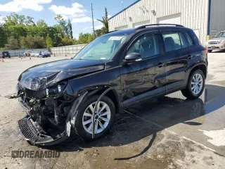 2017 Volkswagen Tiguan S with VIN WVGAV7AXXHK054783, listed as a Copart auction lot 52414725 with 156,671 mi miles and Salvage Title. Bid and sale history available at DreamBid. Image 1.