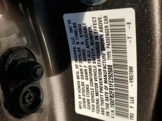 2015 Honda Civic EX with VIN 19XFB2F81FE292688, listed as a Copart auction lot 41737485 with 46,710 mi miles and Salvage Title. Bid and sale history available at carsss.com. Image 14.