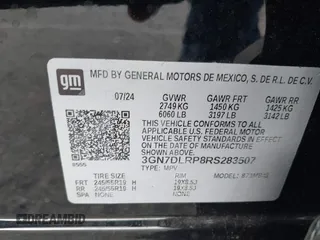 2024 Chevrolet Equinox EV LT z VIN 3GN7DLRP8RS283507, wystawiony jako IAAI lot #41193858 z przebiegiem 3 489 mil mil oraz . Historia ofert i sprzedaży dostępna na DreamBid. Obrazek 9.