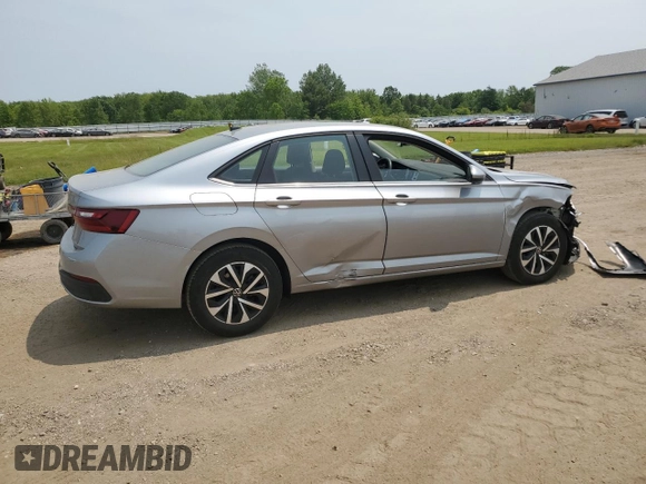 2024 Volkswagen Jetta S with VIN 3VW5M7BU9RM098603, listed as a Copart auction lot 59370965 with 2,873 mi miles and Salvage title. Bid and sale history available at DreamBid. Image 3.