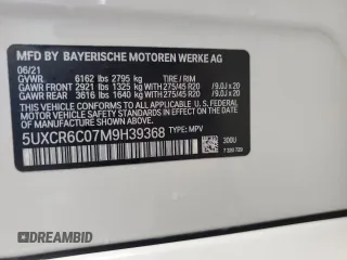 2021 BMW X5 xDrive40i z VIN 5UXCR6C07M9H39368, wystawiony jako Copart lot #57122975 z przebiegiem 66 360 mil mil oraz Szkoda całkowita • Salvage title. Historia ofert i sprzedaży dostępna na DreamBid. Obrazek 12.