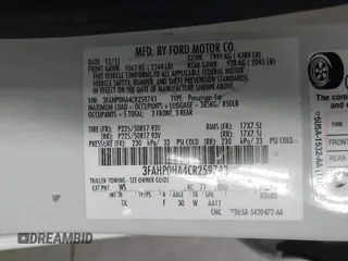2012 Ford Fusion SE with VIN 3FAHP0HA4CR259743, listed as a IAAI auction lot 42058404 with 118,740 mi miles and . Bid and sale history available at DreamBid. Image 9.