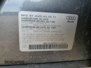 2012 Audi Q5 2.0T Premium Plus with VIN WA1LFAFP0CA124669, listed as a Copart auction lot 47990035 with 0 mi miles and Salvage Title. Bid and sale history available at carsss.com. Image 13.