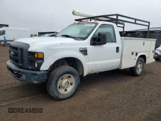 2008 Ford F-250 with VIN 1FDNF21508EE31135, listed as a Copart auction lot 54377625 with 135,755 mi miles and Salvage title. Bid and sale history available at DreamBid. Image 1.