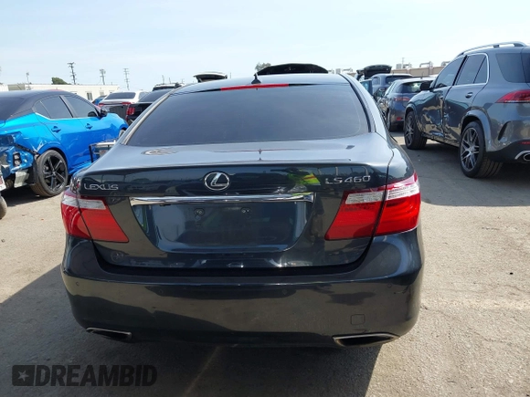 2007 Lexus LS 460 with VIN JTHBL46F375050759, listed as a IAAI auction lot 41848554 with 106,257 mi miles. Bid and sale history available at carsss.com. Image 16.