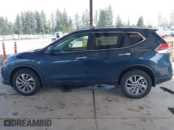 2015 Nissan Rogue SL with VIN 5N1AT2MV7FC916285, listed as a IAAI auction lot 41891874 with 102,105 mi miles. Bid and sale history available at carsss.com. Image 14.