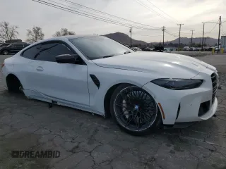 2021 BMW M4 Competition with VIN WBS33AZ09MCH29191, listed as a Copart auction lot 89396805 with Not Provided miles and Salvage Title. Bid and sale history available at carsss.com. Image 4.
