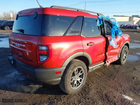 2023 Ford Bronco Sport Big Bend with VIN 3FMCR9B61PRD86510, listed as a IAAI auction lot 41815036 with 9,676 mi miles. Bid and sale history available at carsss.com. Image 4.