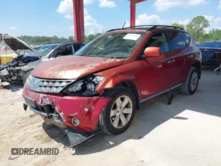 2007 Nissan Murano SL with VIN JN8AZ08W17W646257, listed as a IAAI auction lot 41935488 with 202,225 mi miles and . Bid and sale history available at DreamBid. Image 6.