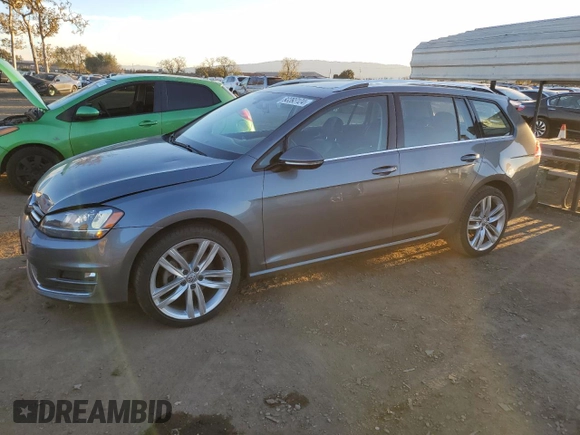 2015 Volkswagen Golf SportWagen TDI SEL with VIN 3VWCA7AU2FM503813, listed as a Copart auction lot 83393124 with 143,850 mi miles and Salvage Title. Bid and sale history available at carsss.com. Image 1.