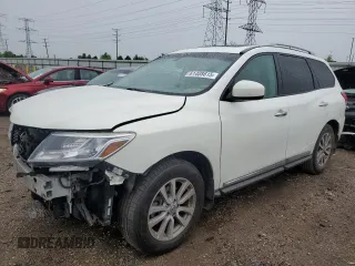 2014 Nissan Pathfinder S z VIN 5N1AR2MM7EC645121, wystawiony jako Copart lot #61408615 z przebiegiem 211 595 mil mil oraz Szkoda całkowita • Salvage title. Historia ofert i sprzedaży dostępna na DreamBid. Obrazek 1.