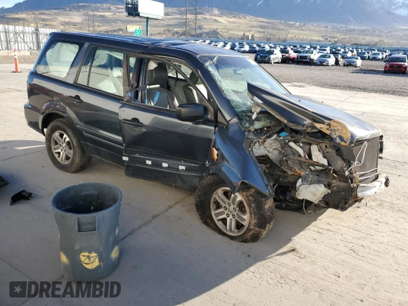 2006 Honda Pilot LX with VIN 2HKYF18196H512940, listed as a Copart auction lot 50449065 with 0 mi miles and Salvage Title. Bid and sale history available at carsss.com. Image 4.