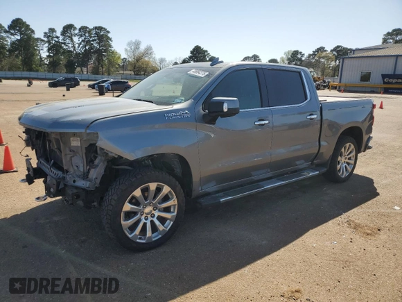 2019 Chevrolet Silverado 1500 High Country with VIN 1GCUYHED2KZ233560, listed as a Copart auction lot 49994275 with 0 mi miles and Salvage Title. Bid and sale history available at carsss.com. Image 1.